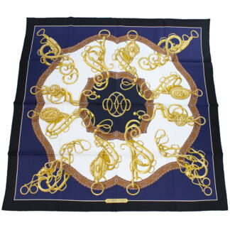 エルメス HERMES  レディース－スカーフ ブランド カレCARRE TWILL 003777S 40　LIFT PROFILE　RM-NOIR-MARINE-BLANCブラック マルチカラー accessory-01