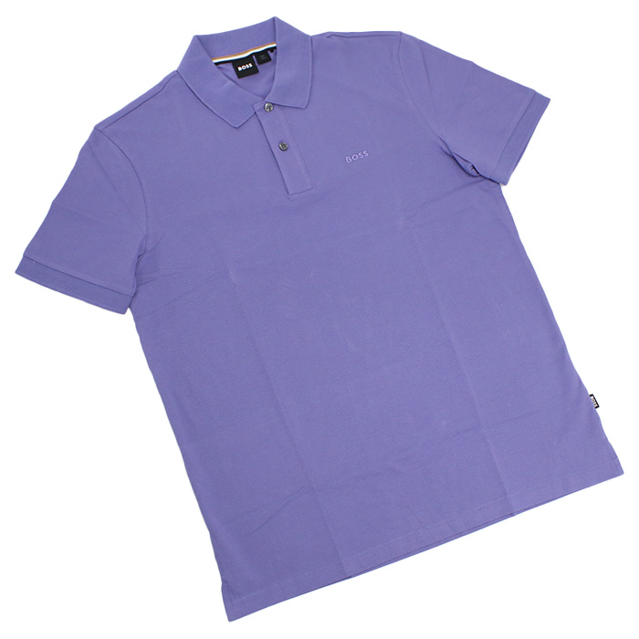 ヒューゴ・ボス HUGO BOSS メンズ ロゴ コットン ポロシャツ ゴルフ50468301 10241531 539パープル系 golf-01 - 画像 (3)