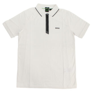 ヒューゴ・ボス HUGO BOSS メンズ ロゴ ポロシャツ ゴルフ50505800 10255057 100ホワイト系 golf-01