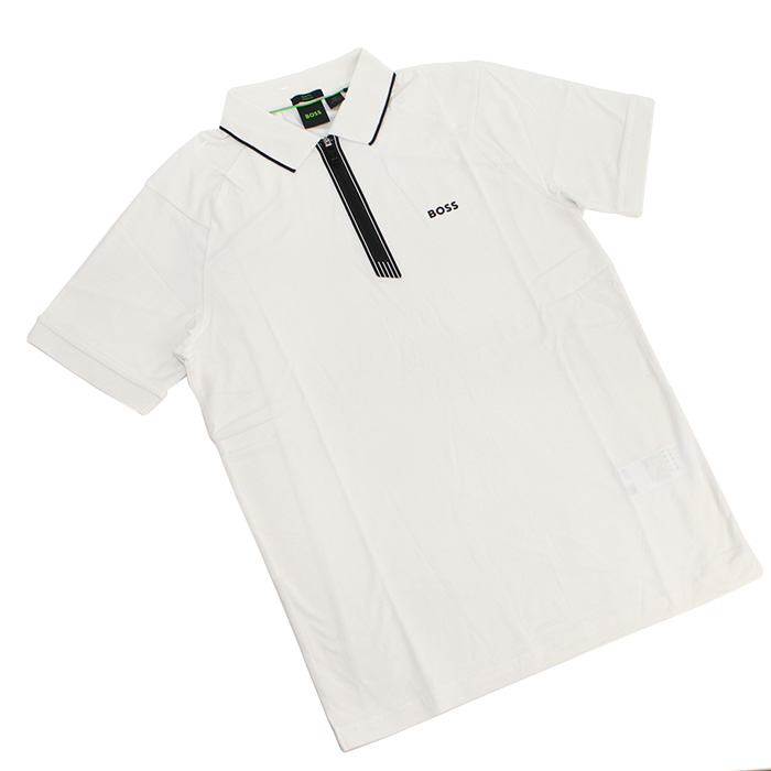 ヒューゴ・ボス HUGO BOSS メンズ ロゴ ポロシャツ ゴルフ50505800 10255057 100ホワイト系 golf-01 - 画像 (3)