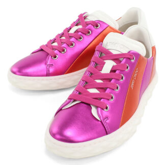 JIMMY CHOO ジミーチュウ スニーカー DIAMOND LIGHT-F ADR MANDARIN-FUCHSIA-WHI レディース ホワイト