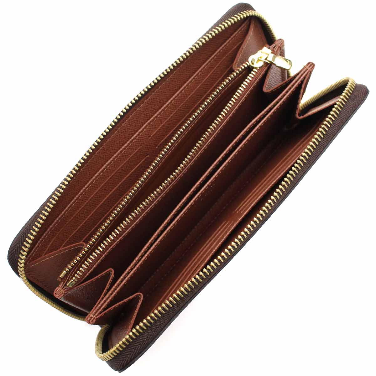 ルイヴィトン (LOUIS VUITTON) ジッピーウォレット ラウンドファスナー 長財布M42616 モノグラムブラウン系 - 画像 (4)