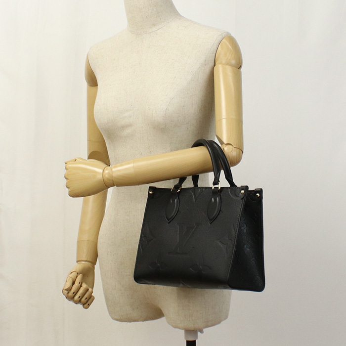 LOUIS VUITTON ルイヴィトン トートバッグ M45653 オンザゴー PM アンプラント レディース ブラック - 画像 (9)