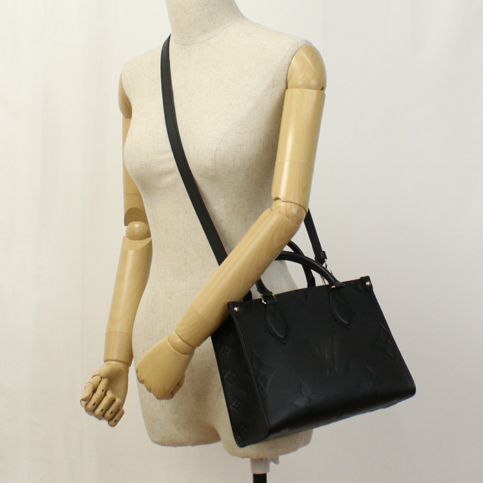LOUIS VUITTON ルイヴィトン トートバッグ M45653 オンザゴー PM アンプラント レディース ブラック - 画像 (10)