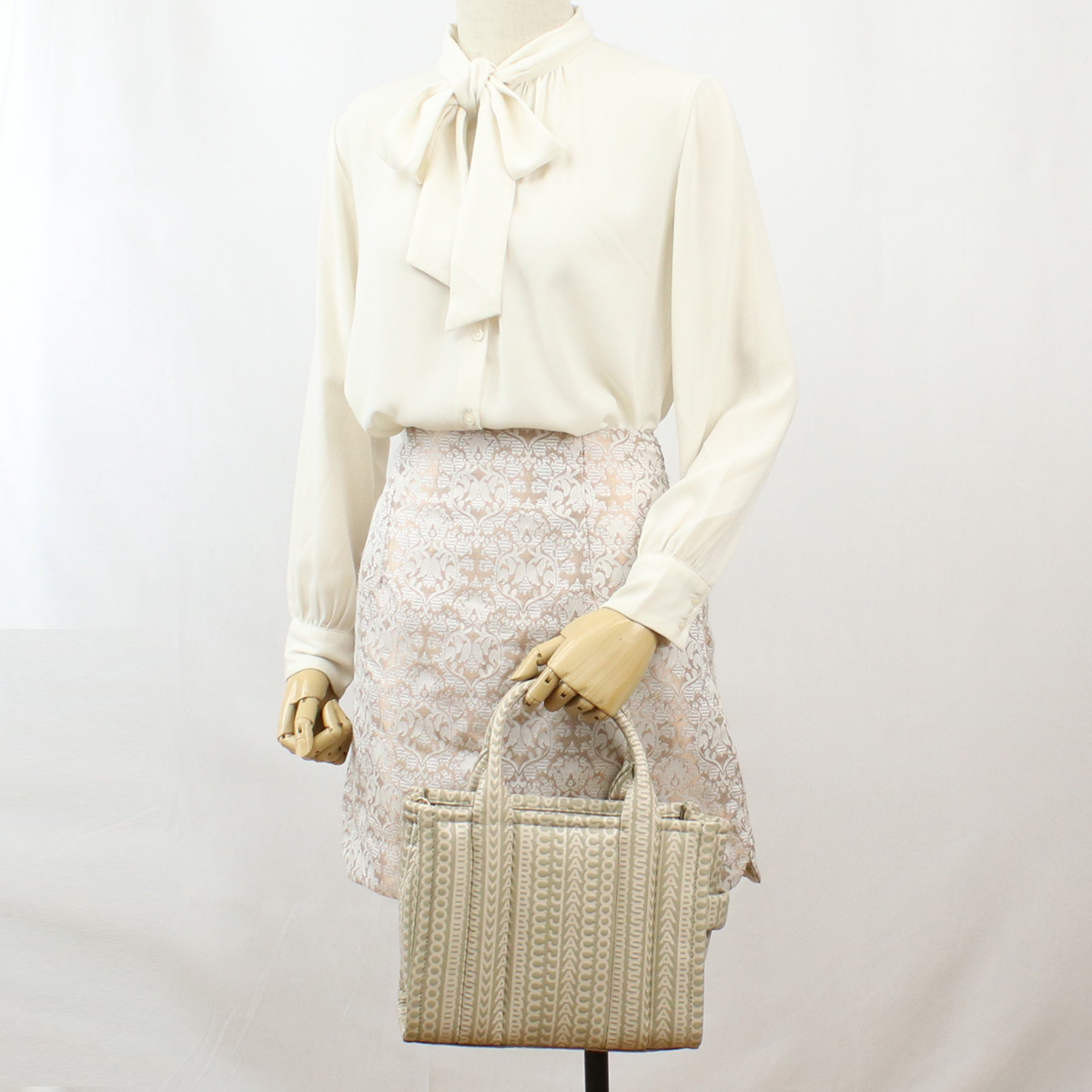 MARC JACOBS マークジェイコブス THE MINI TOTE トートバッグ ブランド2S3HTT001H03 223KHAKI カーキ ベージュ系 bag-01 - 画像 (11)