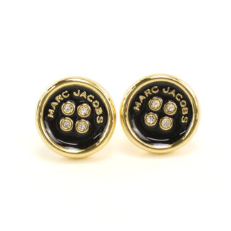 MARC JACOBS マークジェイコブス ボタンエナメルスタッド ピアス 2R4JER001J35 972 BUTTON STUD EARRINGS レディース ブラック