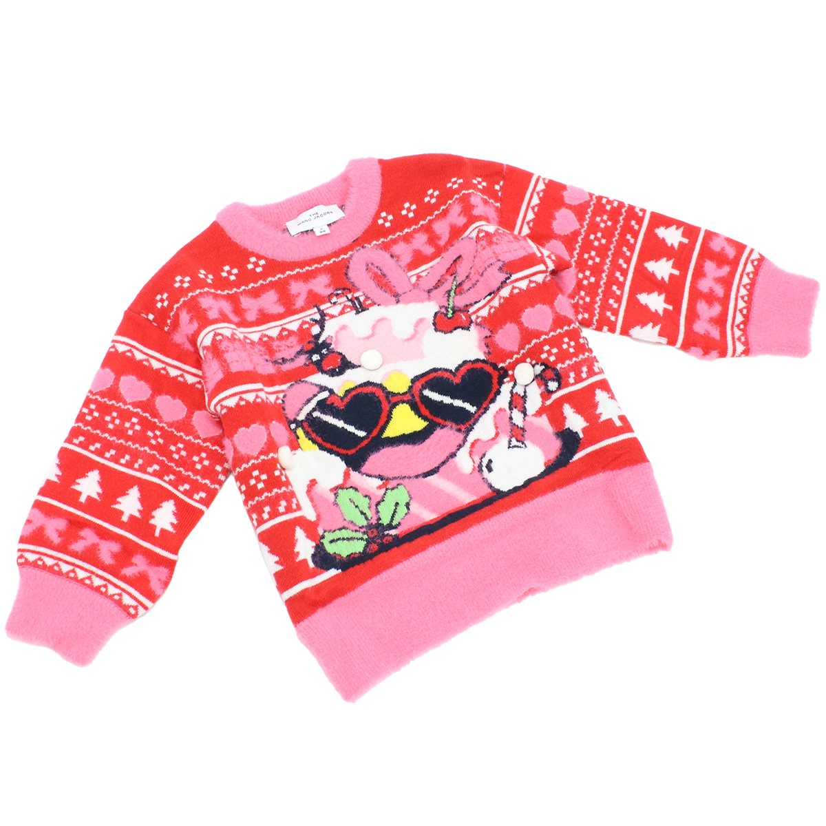 マーク・ジェイコブス MARC JACOBS ベビー-セーター,ニット クリスマスW15568 97ERED ピンク系 レッド系 kb-01 - 画像 (4)
