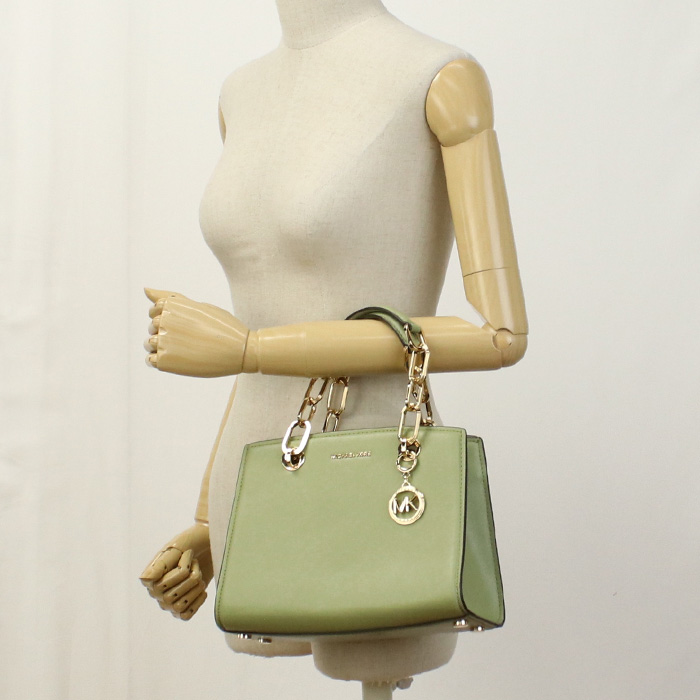 マイケルコース MICHAEL KORS CYNTHIA トートバッグ ブランド30S4GCYS1T LEATHER 378LIGHT グリーン系 bag-01 - 画像 (10)