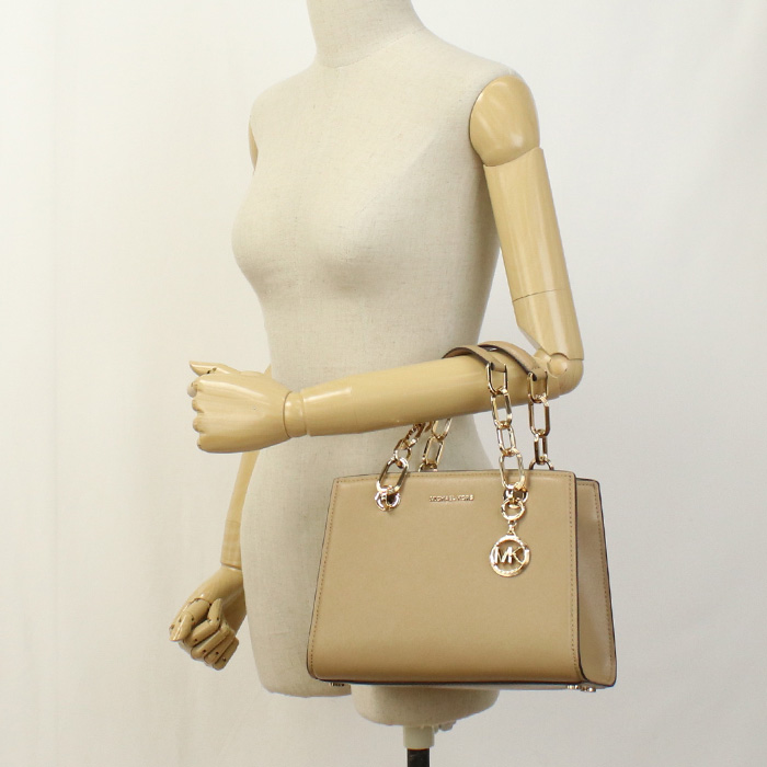 マイケルコース MICHAEL KORS CYNTHIA トートバッグ 2WAY ショルダー付き30S4GCYS1T LEATHER 222CAMEL ブラウン系 bag-01 - 画像 (10)