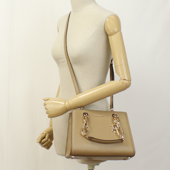 マイケルコース MICHAEL KORS CYNTHIA トートバッグ 2WAY ショルダー付き30S4GCYS1T LEATHER 222CAMEL ブラウン系 bag-01 - 画像 (11)