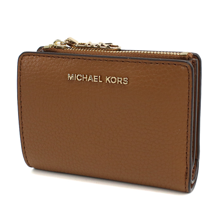 マイケルコース MICHAEL KORS EMPIRE 二折財布小銭入付き ブランド32S4G8ED7L LEATHER 230LUGGAGE ブラウン系 wallet-01 - 画像 (3)