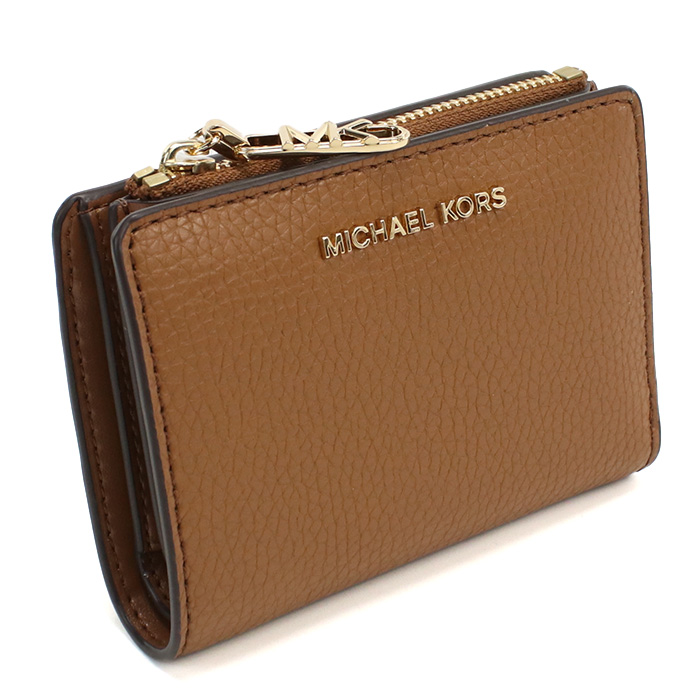 マイケルコース MICHAEL KORS EMPIRE 二折財布小銭入付き ブランド32S4G8ED7L LEATHER 230LUGGAGE ブラウン系 wallet-01 - 画像 (4)