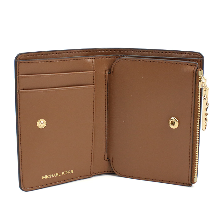 マイケルコース MICHAEL KORS EMPIRE 二折財布小銭入付き ブランド32S4G8ED7L LEATHER 230LUGGAGE ブラウン系 wallet-01 - 画像 (8)