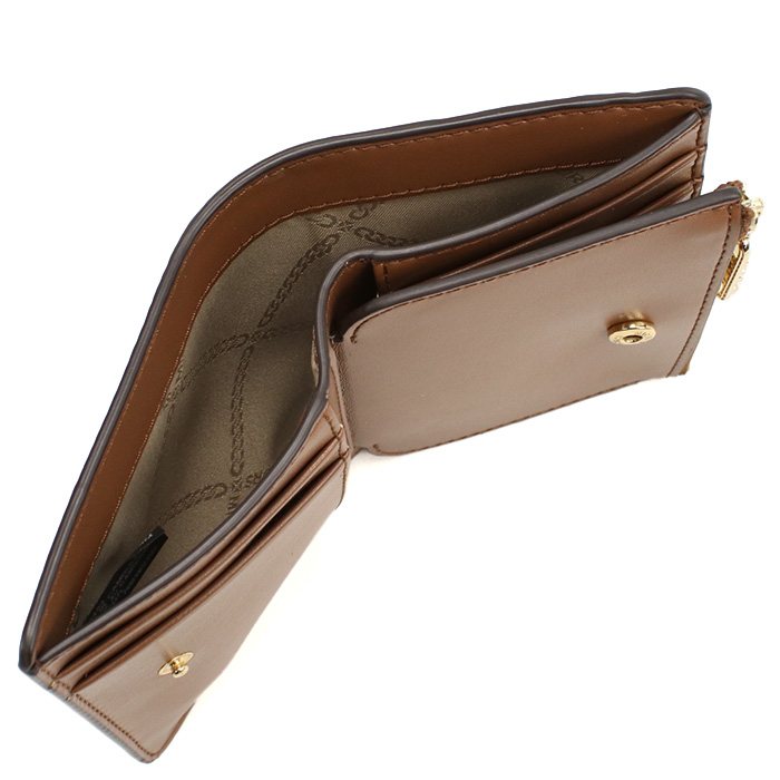 マイケルコース MICHAEL KORS EMPIRE 二折財布小銭入付き ブランド32S4G8ED7L LEATHER 230LUGGAGE ブラウン系 wallet-01 - 画像 (9)
