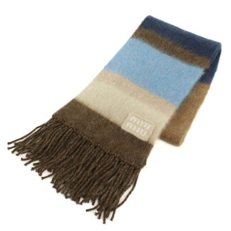 MIUMIU ミュウミュウ マフラー 5FS094 2CVD F04BD ユニセックス ブラウン