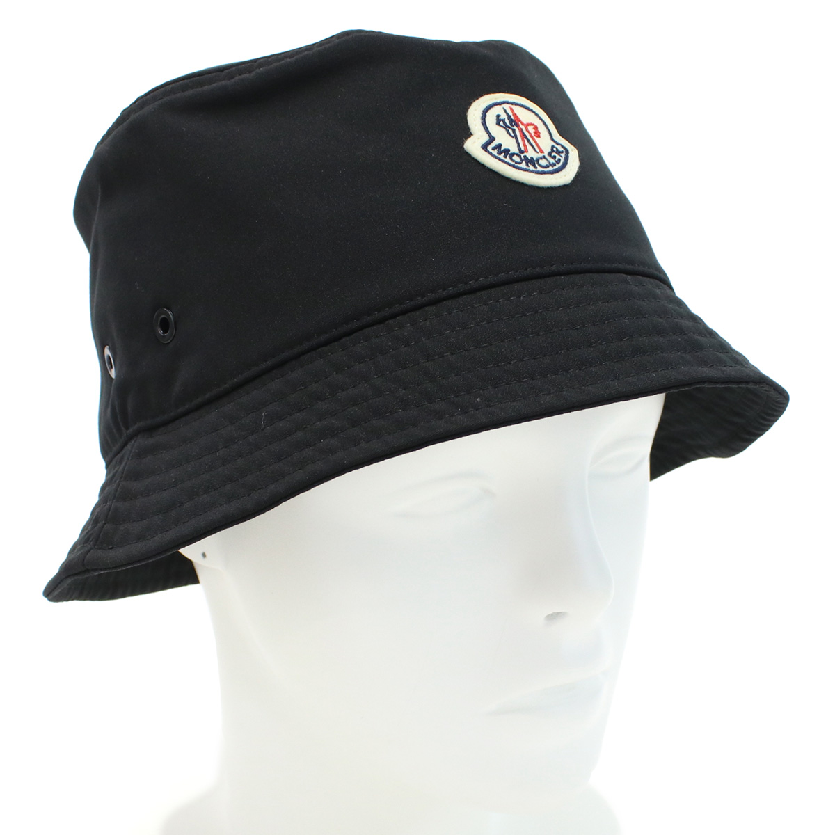 モンクレール MONCLER レディース バケットハット ブランド ロゴ3B00080 BUCKET 57843 999ブラック cap-01