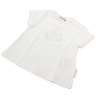 モンクレール MONCLER ベビー-Tシャツ ブランド 子ども服8C73510 MAGLIA T-SHIRT 8790N 090ホワイト系 kb-01 ts-01