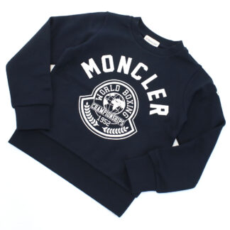 モンクレール MONCLER キッズ スウェット ブランド 8G00002 FELPA MANICHE L 899PS 778ネイビー系 kb-01 apparel-01