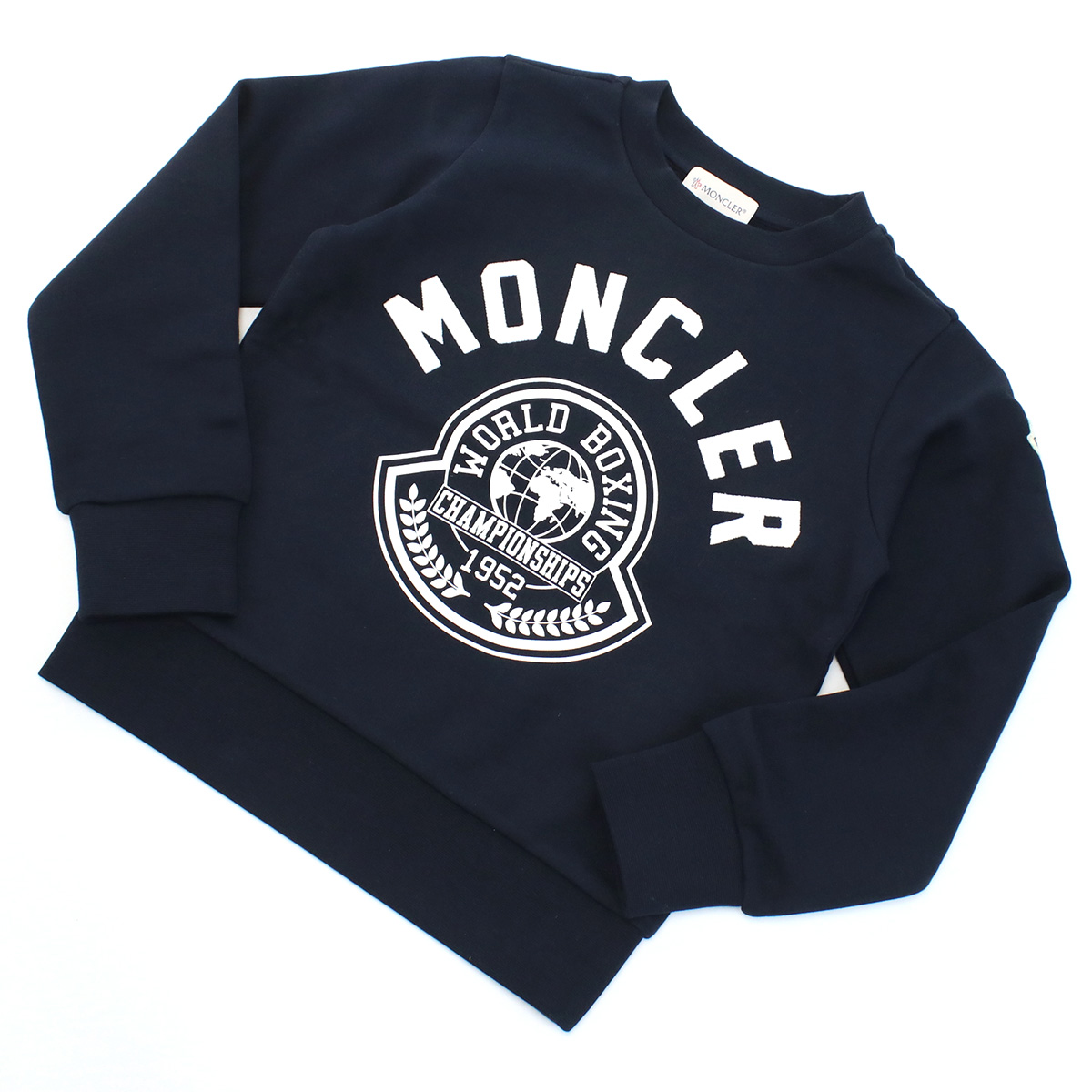 モンクレール MONCLER キッズ スウェット ブランド 大人もOK8G00002 FELPA MANICHE L 899PS 778ネイビー系 kb-01 apparel-01