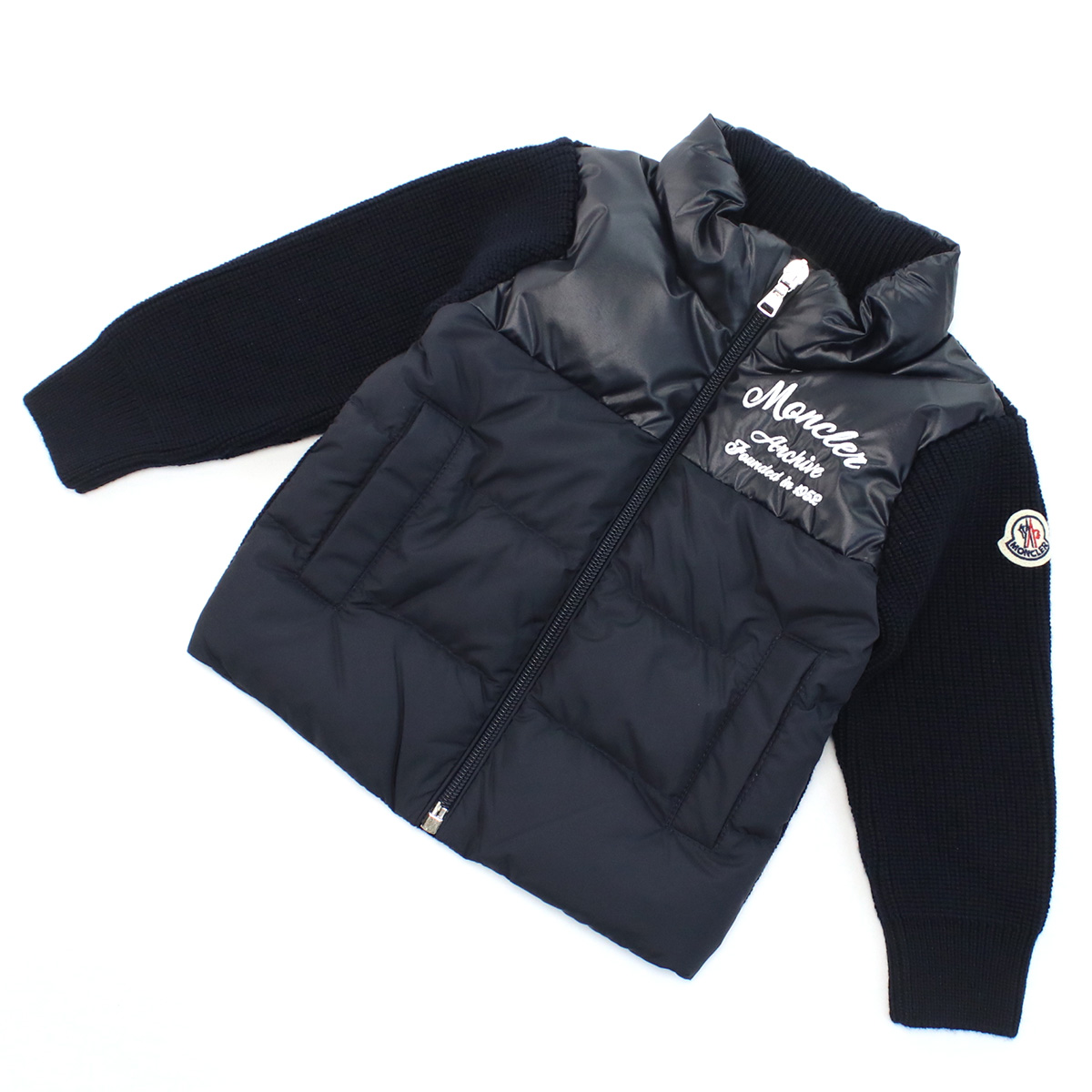 モンクレール MONCLER ベビー-ジャケット,上着 ブランド9B00004 GARDIGAN TRICOT M1131 P77ネイビー系 kb-01 outer-01