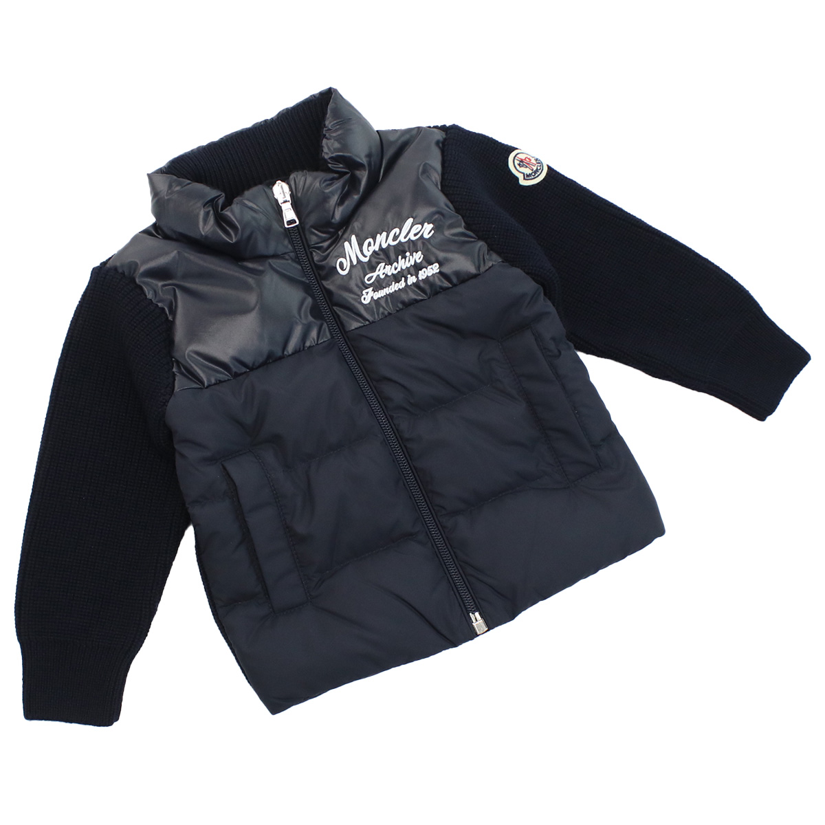 モンクレール MONCLER ベビー-ジャケット,上着 ブランド9B00004 GARDIGAN TRICOT M1131 P77ネイビー系 kb-01 outer-01 - 画像 (3)