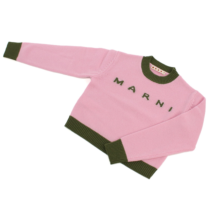マルニ MARNI カラーブロック ニット セーター キッズ 大人もOKM00993 M00ML 0M345ピンク系 kb-01