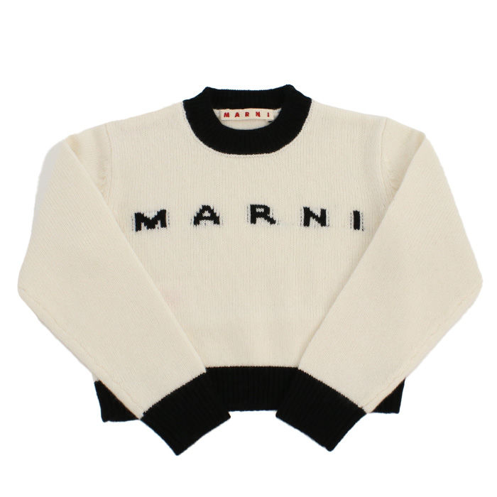マルニ MARNI カラーブロック ニット セーター キッズ 大人もOK M00993 ホワイト - 画像 (2)
