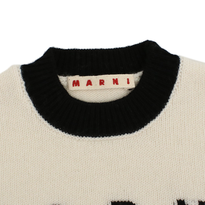 マルニ MARNI カラーブロック ニット セーター キッズ 大人もOK M00993 ホワイト - 画像 (4)