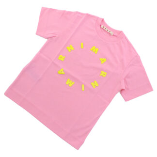 マルニ MARNI キッズ Tシャツ サークルロゴ ブランドM01069 M00L9 0M340ピンク系 apparel-01