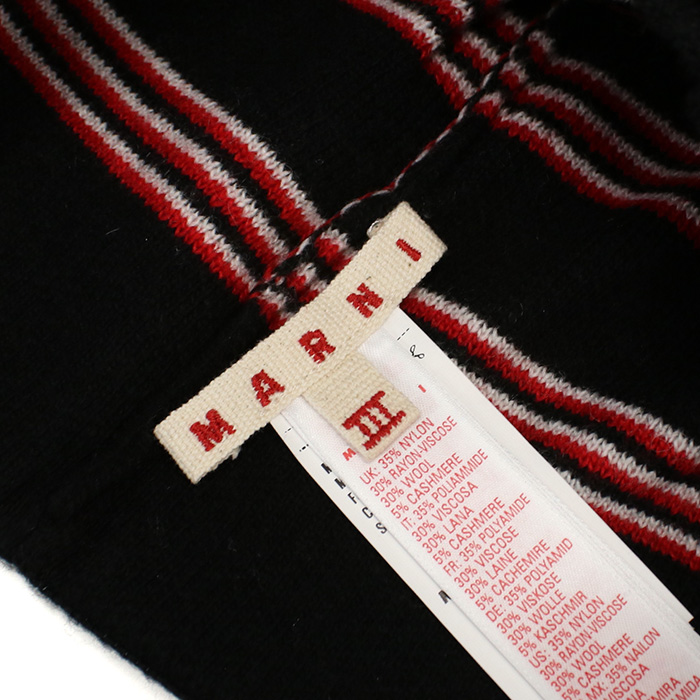マルニ MARNI キッズ ボーダー ロゴ ニット帽M01238 M00SZ 0M900ブラック kb-01 - 画像 (5)