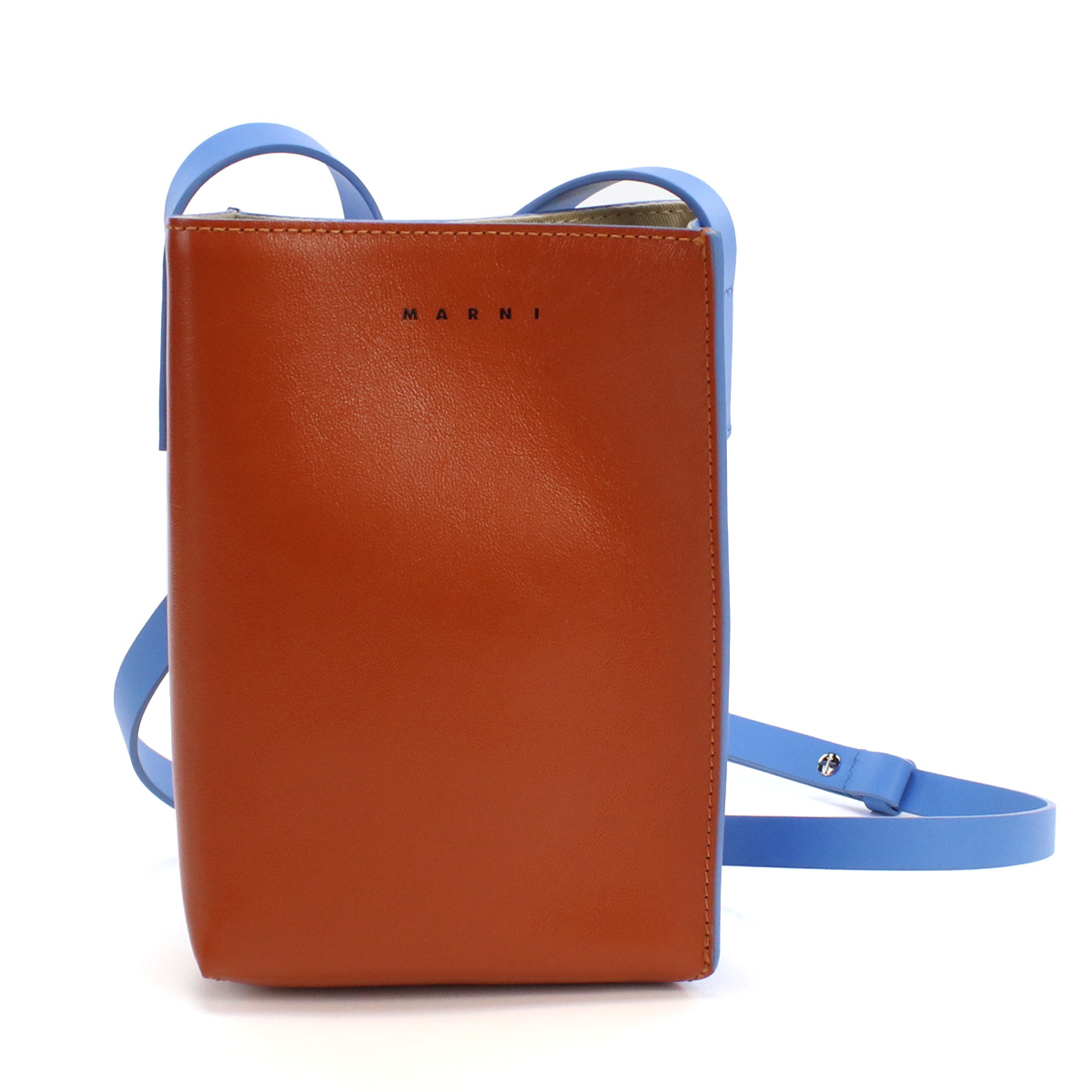 マルニ MARNI 斜め掛け ショルダーバッグ ブランドSBMQ0040Q0 P2644 Z640Bブラウン系 ブルー系 bag-01 - 画像 (3)