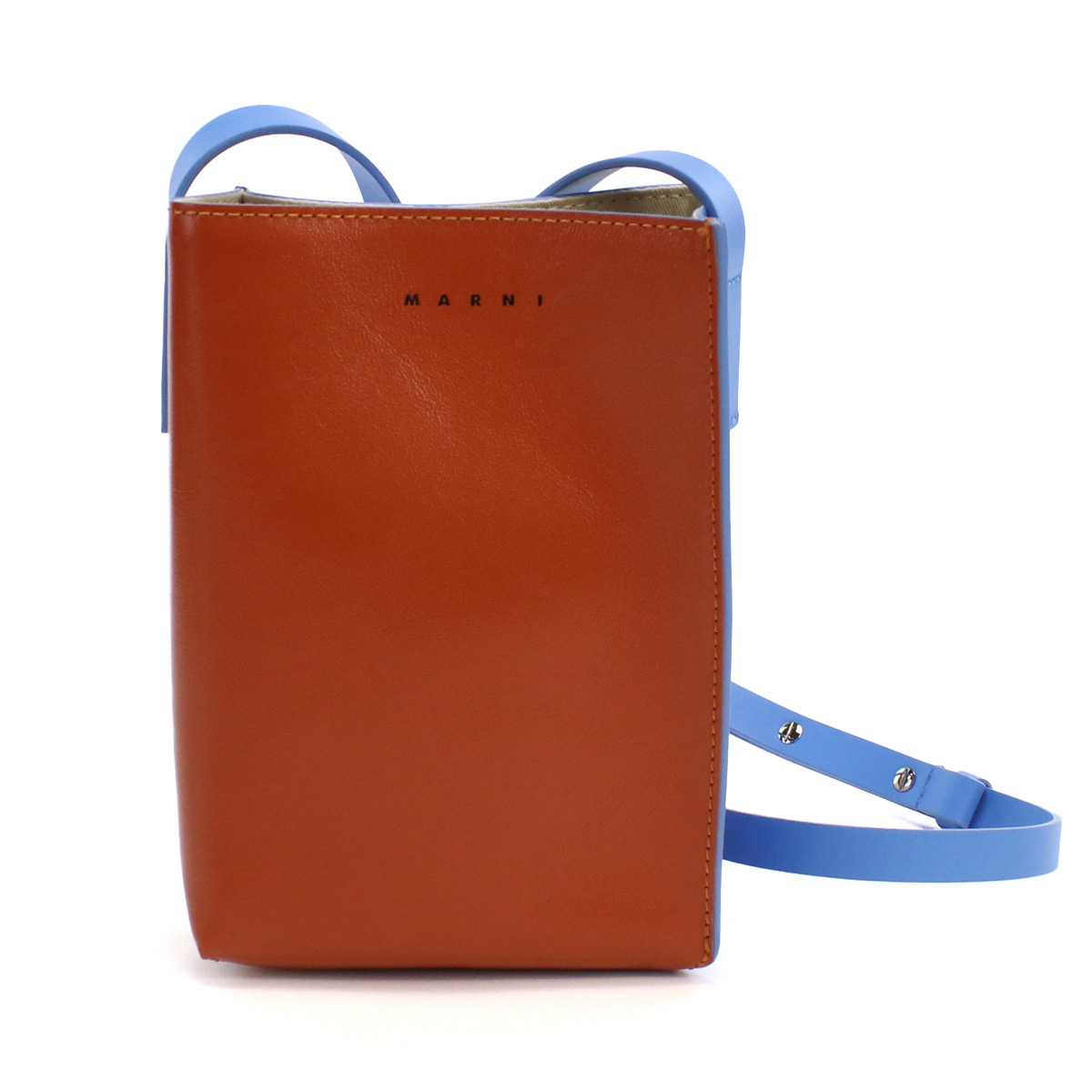 マルニ MARNI 斜め掛け ショルダーバッグ ブランドSBMQ0040Q0 P2644 Z640Bブラウン系 ブルー系 bag-01 - 画像 (6)
