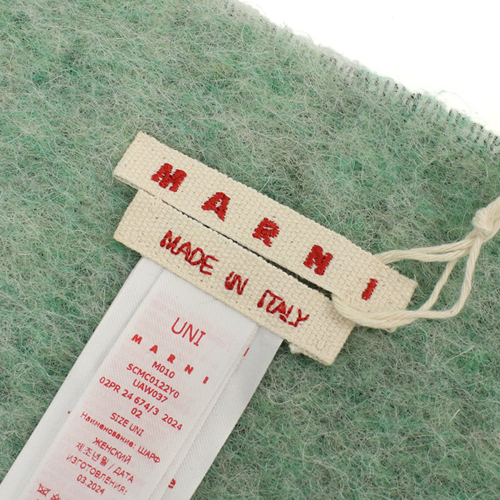 マルニ MARNI レディース マフラー ブランドSCMC0122Y0 UAW037 STV40グリーン系 warm-01 - 画像 (6)