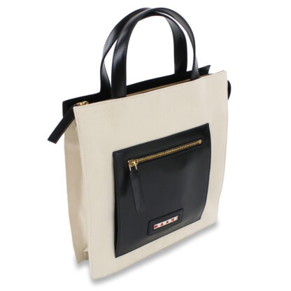 マルニ MARNI トートバッグ ブランドバッグSHMP0068Q0 P2994 ZN015ホワイト系 ブラック bag-01 - 画像 (7)