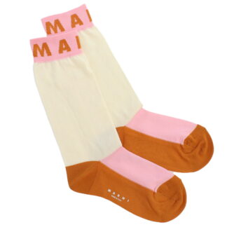 マルニ MARNI  レディース ソックス ブランドSKMC0120Q1　UFC136　00Y01ホワイト系 マルチカラー　socks-01