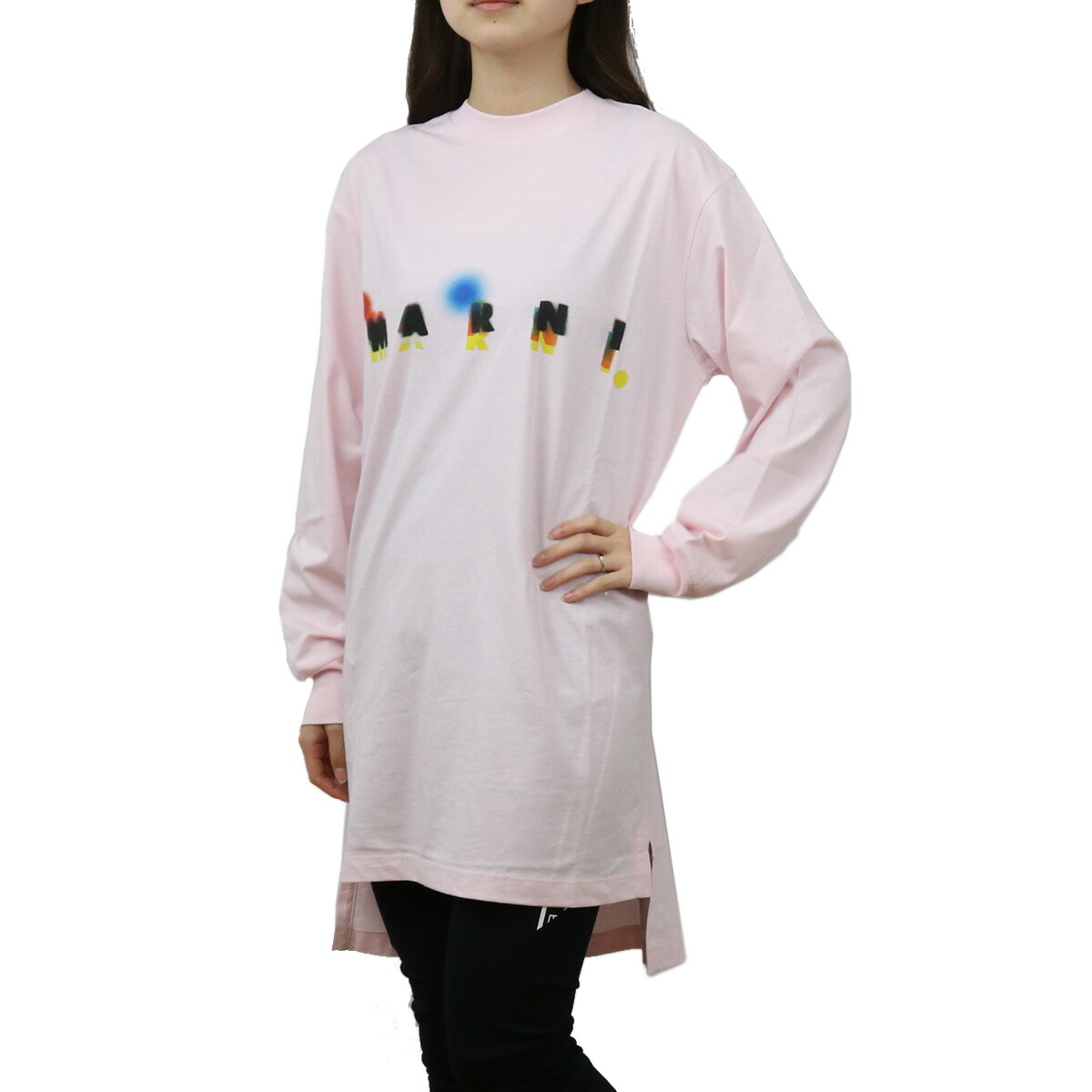 マルニ MARNI レディース-ロングTシャツ ブランドロゴ ブランドアパレルTHJE0129PH USCR97 MLC09ピンク系 bos-22 apparel-01