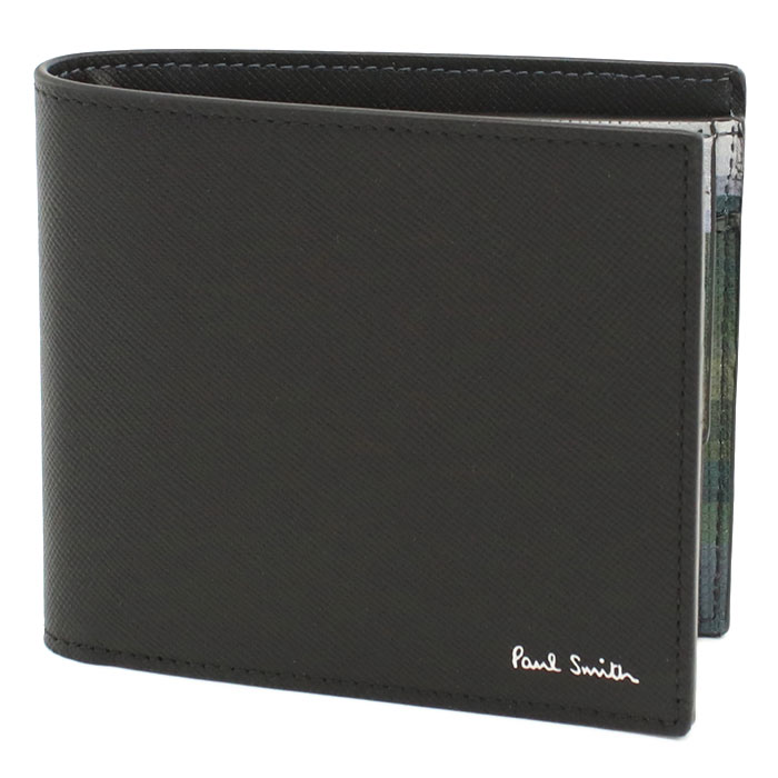 Paul Smith ポールスミス 二つ折り財布小銭入れ付き M1A4833 TGLECO 79 メンズ ブラック - 画像 (4)