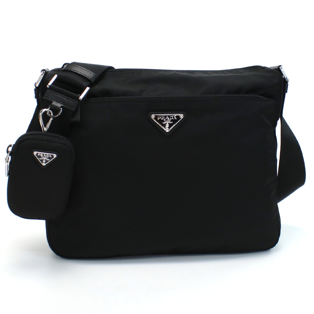 プラダ PRADA 斜め掛けショルダーバッグ ブランド ヴェラ トライアングル ロゴ 1BC421 RV44 V D1M F0002NERO ブラック bag-01 - 画像 (3)