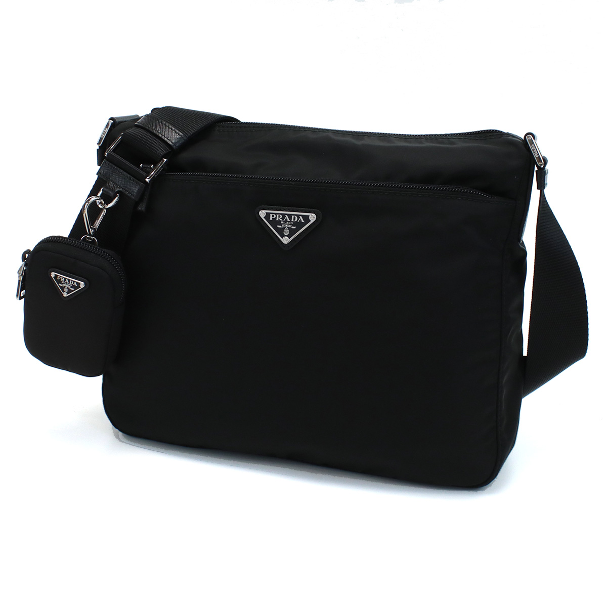 プラダ PRADA 斜め掛けショルダーバッグ ブランド ヴェラ トライアングル ロゴ 1BC421 RV44 V D1M F0002NERO ブラック bag-01 - 画像 (4)