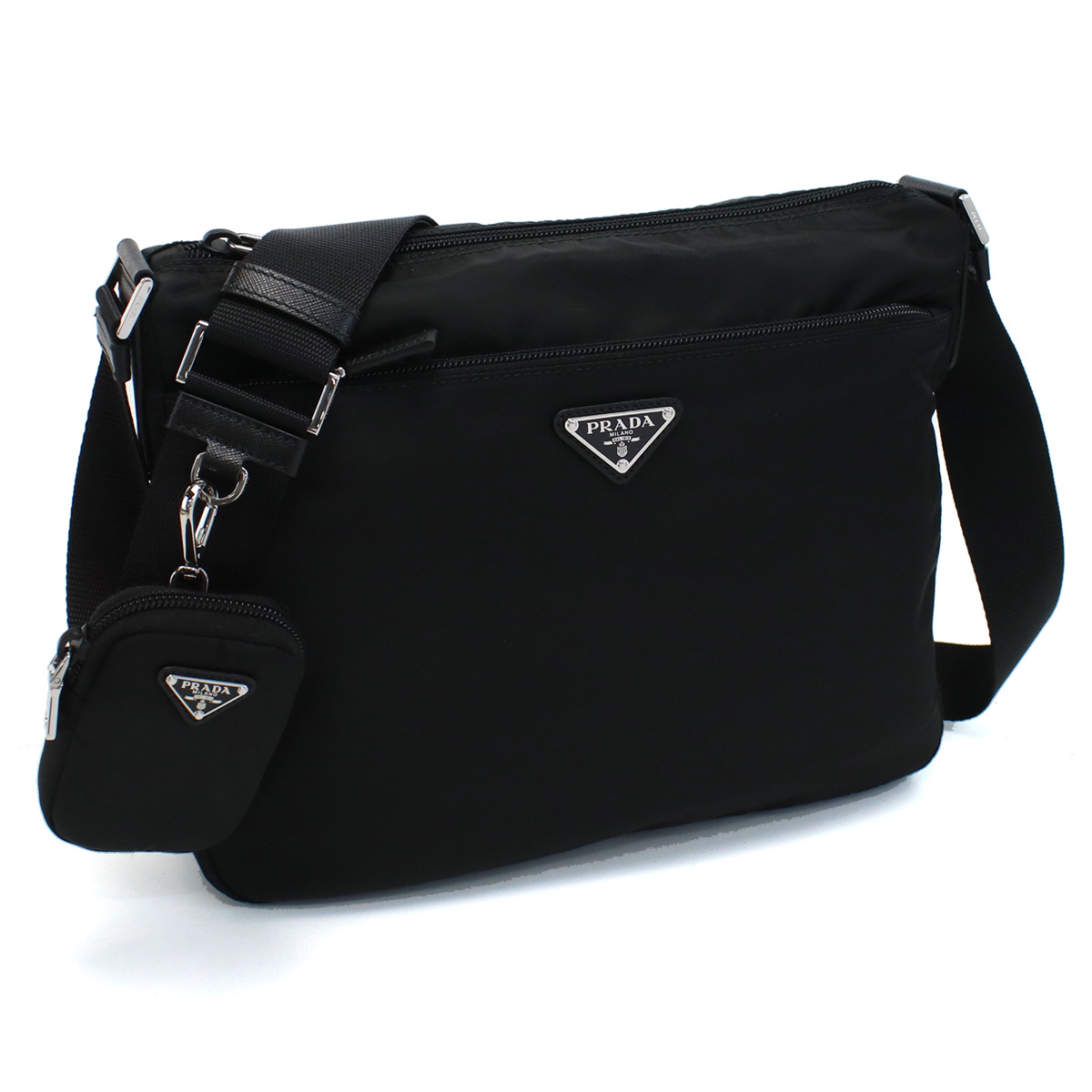 プラダ PRADA 斜め掛けショルダーバッグ ブランド ヴェラ トライアングル ロゴ 1BC421 RV44 V D1M F0002NERO ブラック bag-01 - 画像 (5)
