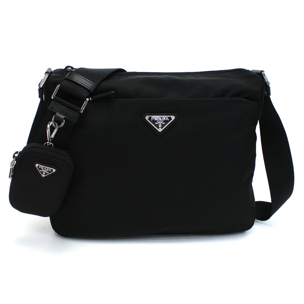 プラダ PRADA 斜め掛けショルダーバッグ ブランド ヴェラ トライアングル ロゴ 1BC421 RV44 V D1M F0002NERO ブラック bag-01 - 画像 (6)