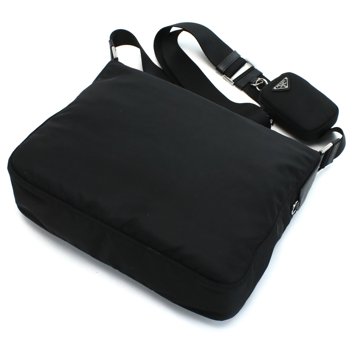 プラダ PRADA 斜め掛けショルダーバッグ ブランド ヴェラ トライアングル ロゴ 1BC421 RV44 V D1M F0002NERO ブラック bag-01 - 画像 (10)