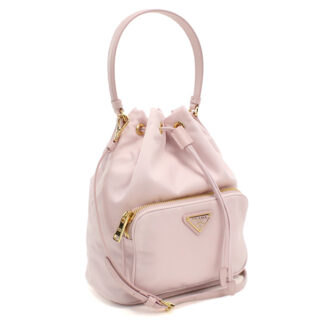 PRADA プラダ デュエット Re-Nylon バケットバッグ 1BH038 RV44 V UOO F0E18 レディース ピンク