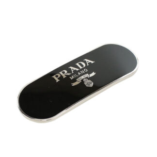 PRADA プラダ メタルヘアクリップ バレッタ 1IF022 2BA6 F0002 レディース ブラック