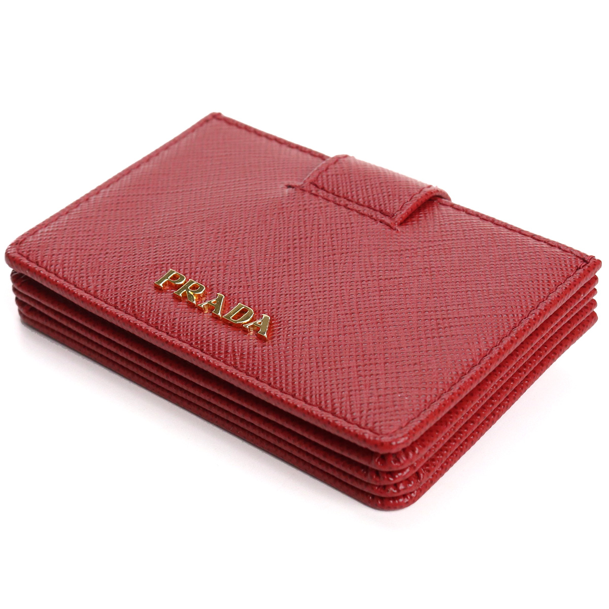 プラダ PRADA カードケース ブランド コインケース マルチケース アコーディオン1MC211 QWA F068ZFUOCO レッド系 gsw-3 - 画像 (10)
