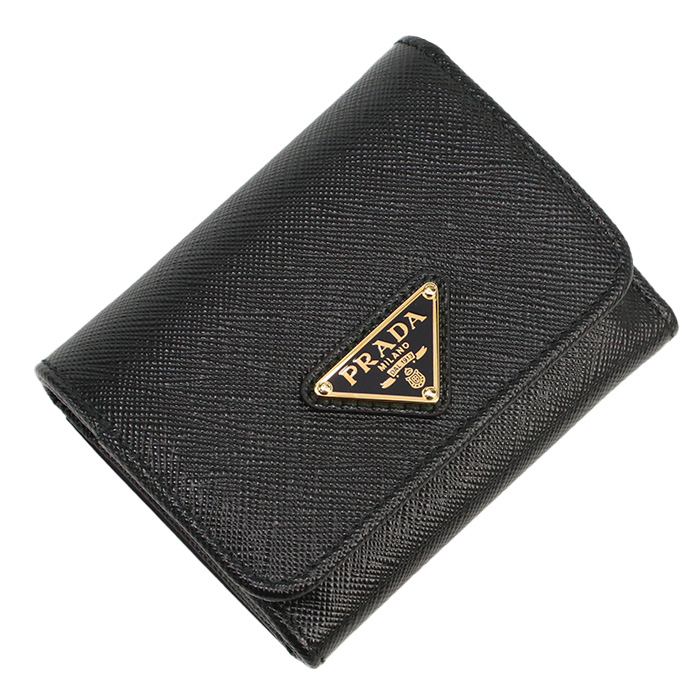 プラダ PRADA 三つ折り財布 小銭入付き トライアングルロゴ サフィアーノ1MH044 QHH F0002 NERO ブラック walle-01 mini-01 - 画像 (5)