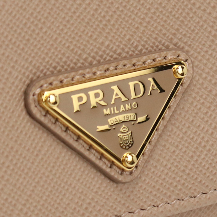 プラダ PRADA 三つ折り財布 小銭入付き トライアングルロゴ サフィアーノ1MH044 QHH F0236CIPR ベージュ系 wallet-01 mini-01 - 画像 (5)