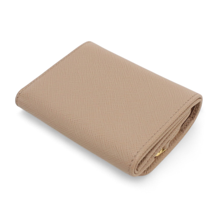 プラダ PRADA 三つ折り財布 小銭入付き トライアングルロゴ サフィアーノ1MH044 QHH F0236CIPR ベージュ系 wallet-01 mini-01 - 画像 (9)