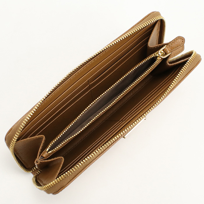 PRADA プラダ 長財布ラウンドファスナー 1ML506 QHH F03BH レディース ブラウン - 画像 (6)