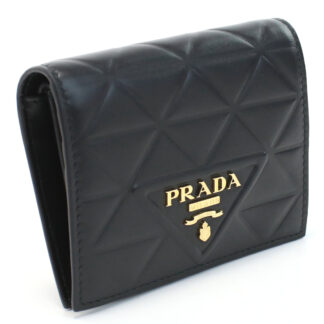 プラダ PRADA  二折財布小銭入付き　ブランド1MV204　2CLU　F0002NERO ブラック　wallet-01　mini-01